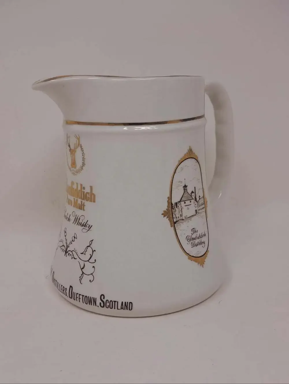 Glenfiddich Scotch Whiskey Decorative Pitcher Vintage 80s HCW Great Britain